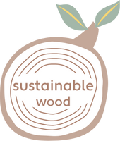 Sustainable wood logo icon
