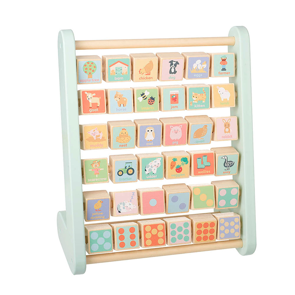 Alphabet abacus learning toy top