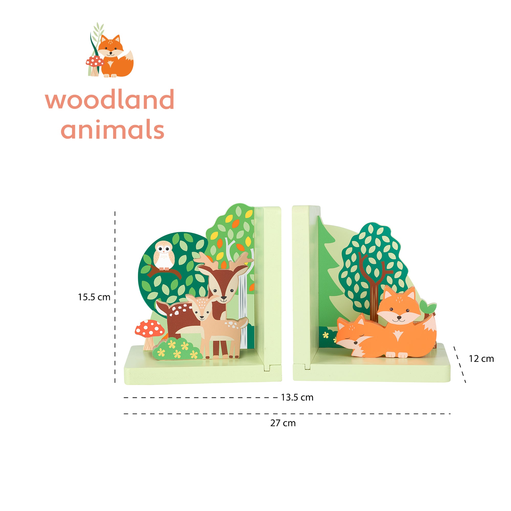 Woodland Animal Bookends– Orange Tree Toys