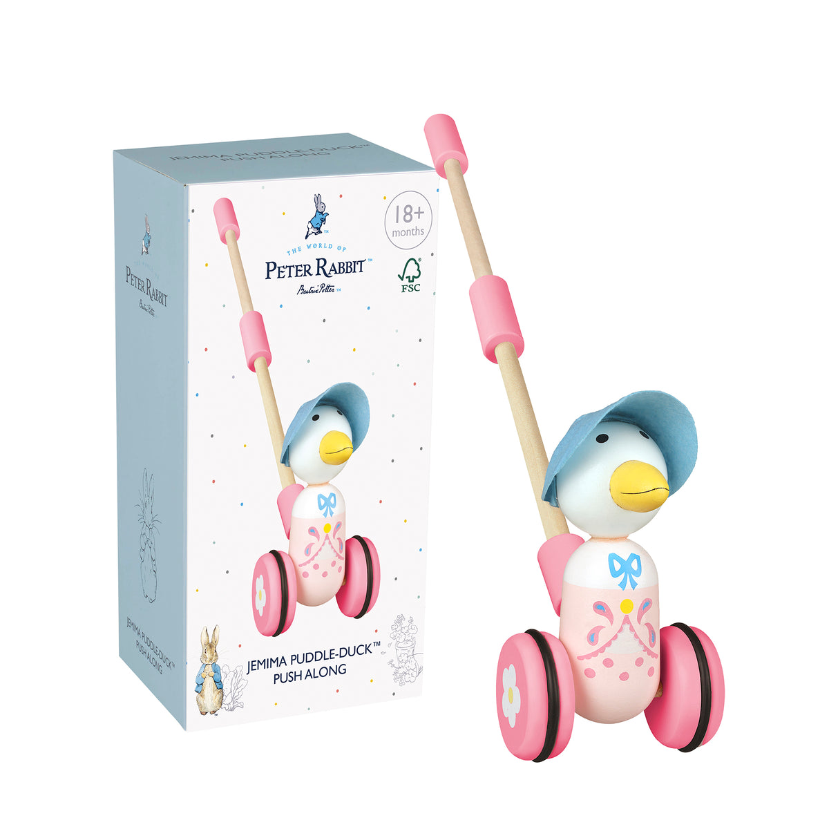 Jemima Puddle-Duck™ Boxed Push Along– Orange Tree Toys