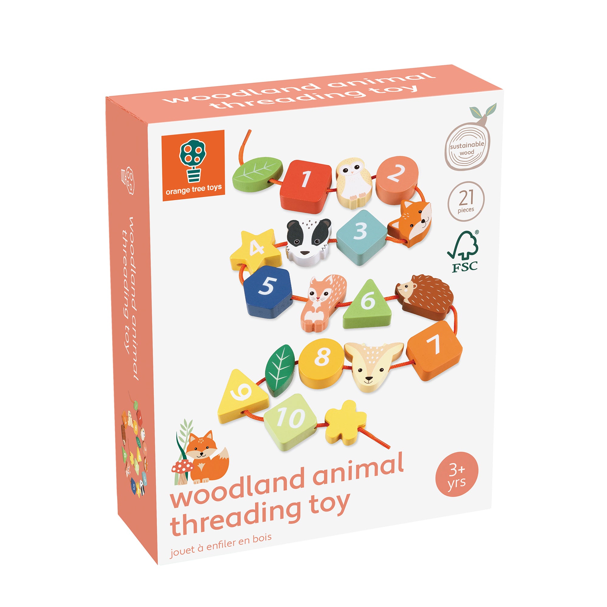 Woodland Animal Threading Toy– Orange Tree Toys
