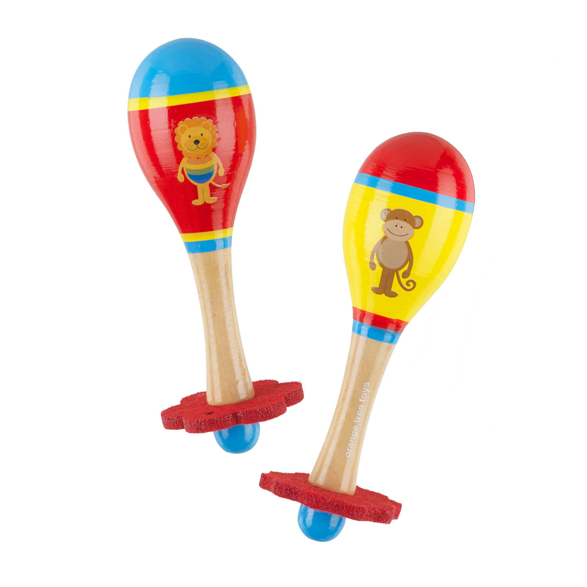 Lion & Monkey Maraca Set– Orange Tree Toys