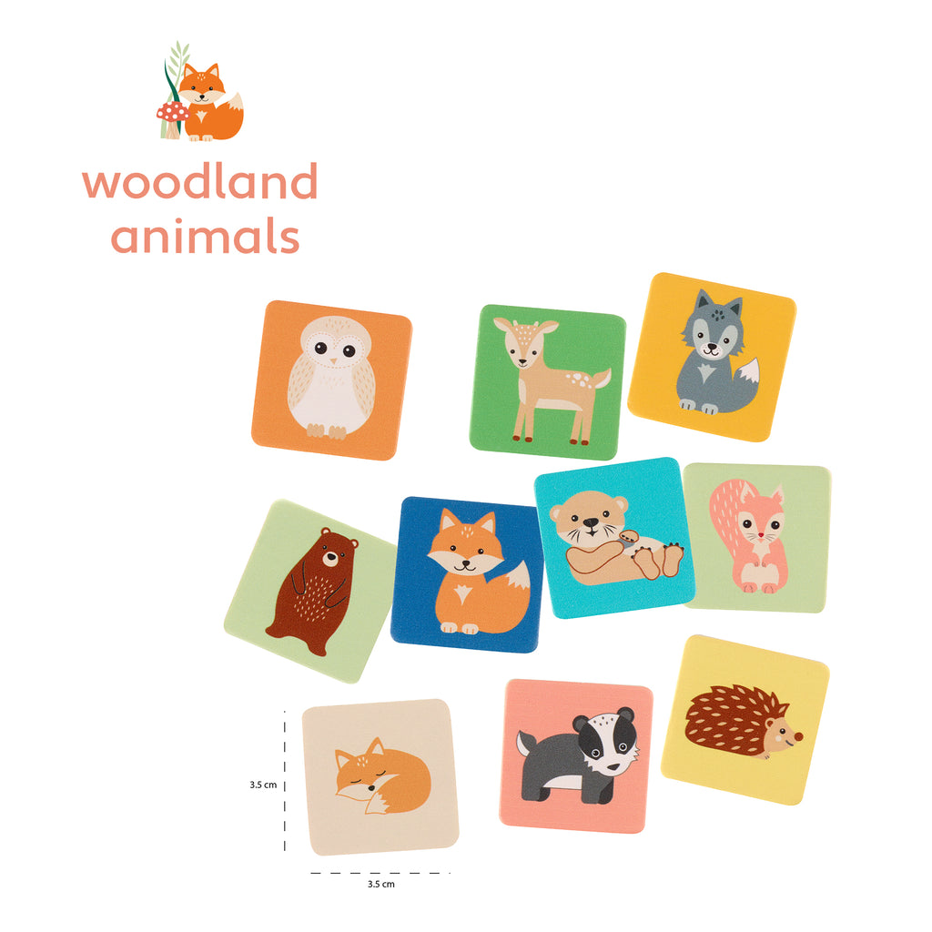 Animals Wooden Memory Tiles Set