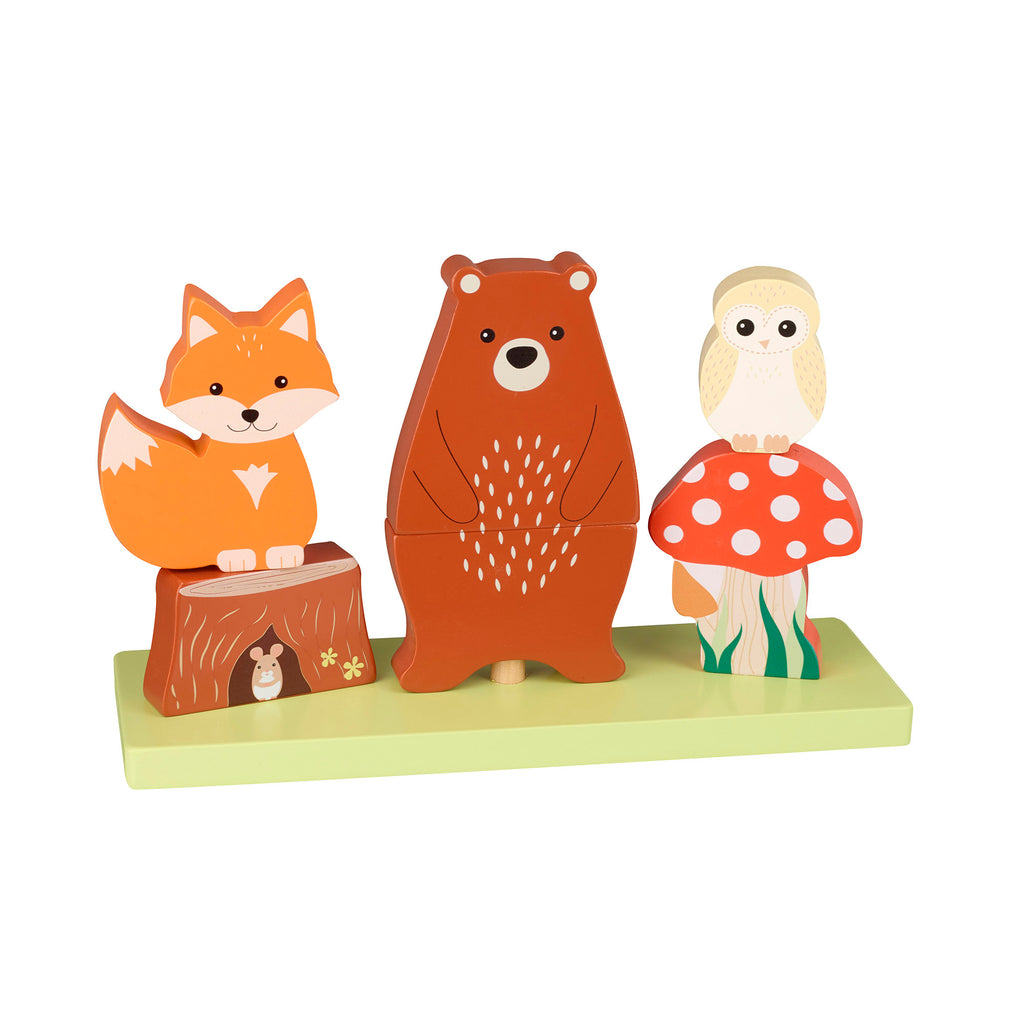 Wooden animal stacking toy discount
