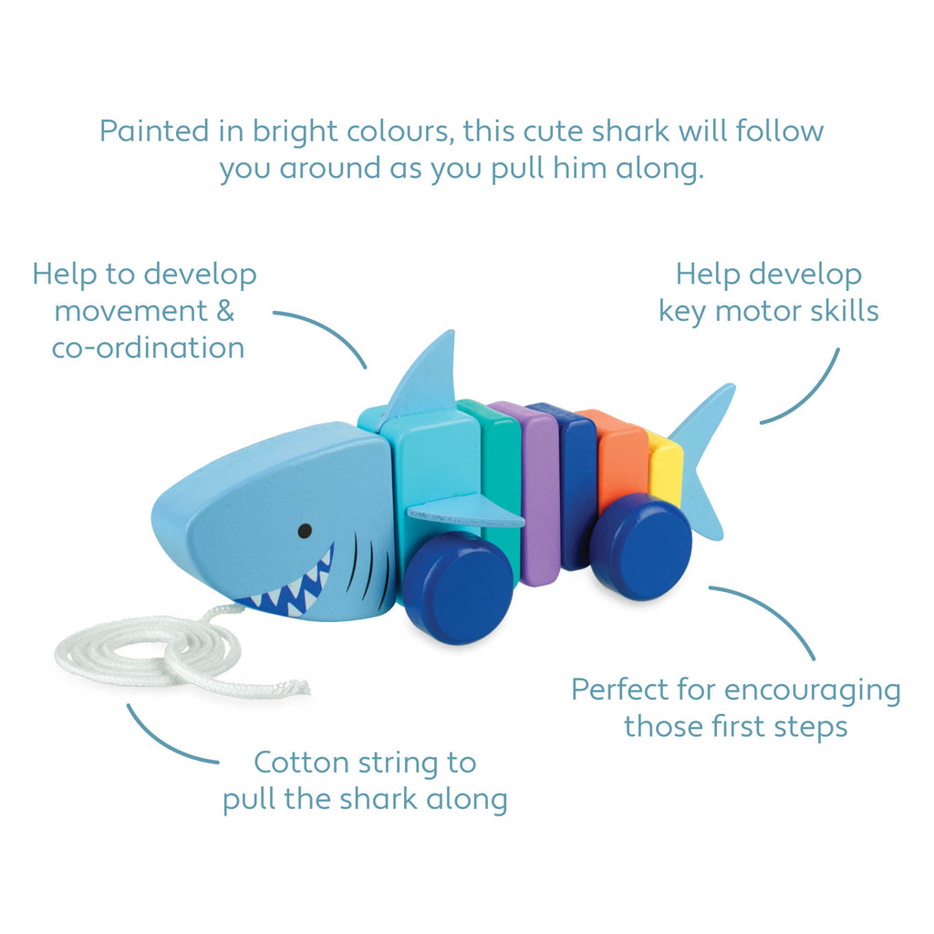 Orange Tree Toys Shark Pull Along – La Maison Interiors & Gifts Orange Tree Toys Shark Pull Along – La Maison Interiors & Gifts